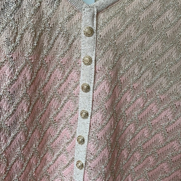 NWT $68 WHBM stunning metallic asymmetrical ombré tank - Picture 8 of 11